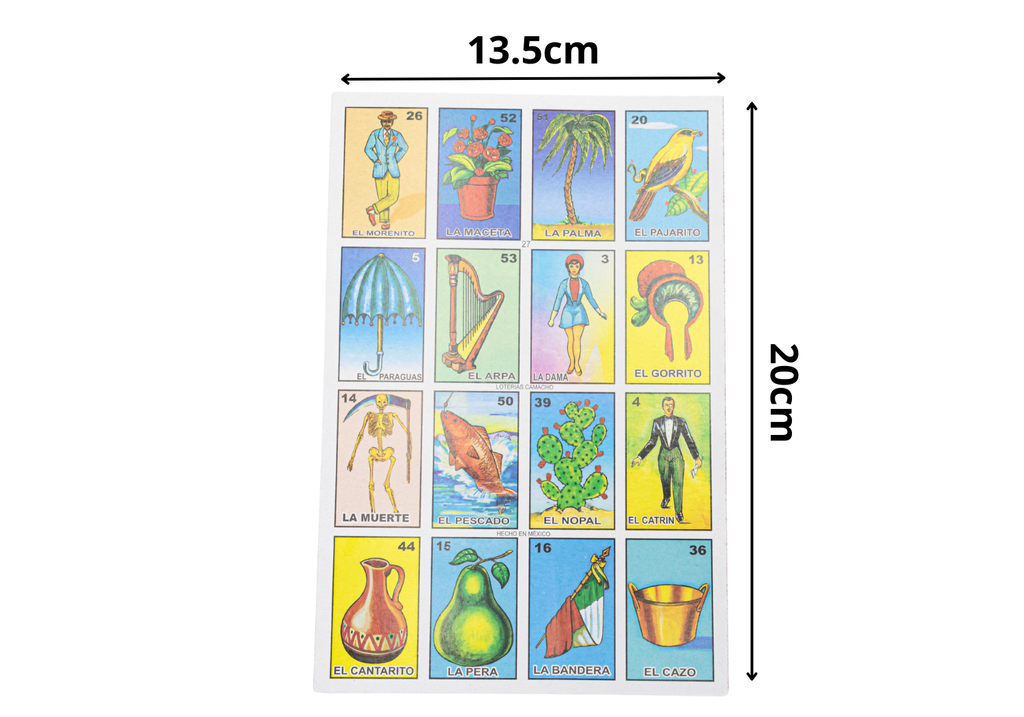 LOTERIA CAAR 10 TARJETAS VERDE