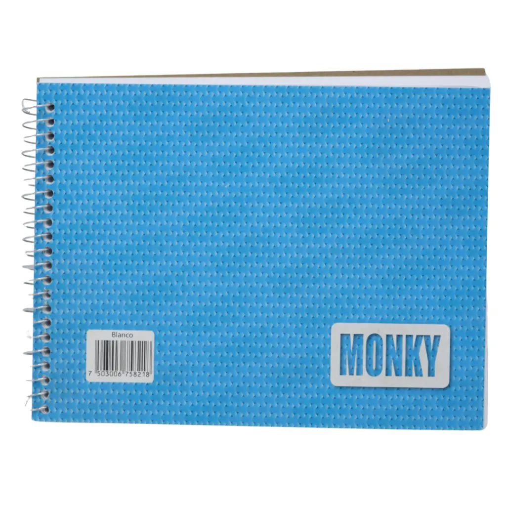 CUADERNO ITALIANO BLANCO 100H ESP MONKY.webp