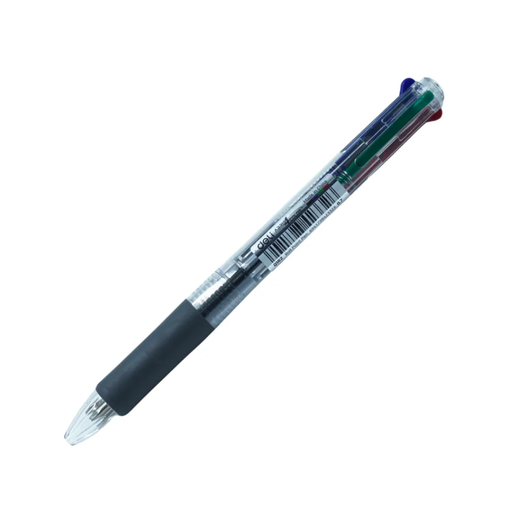 PLUMA 4 COLORES 0.7MM C36 DELI Q182 – Precisión multitarea y eficiencia en un diseño profesional 🖋️✨  La pluma Deli Q182 es la evolución de la versatilidad para quienes prefieren un trazo más fin.webp
