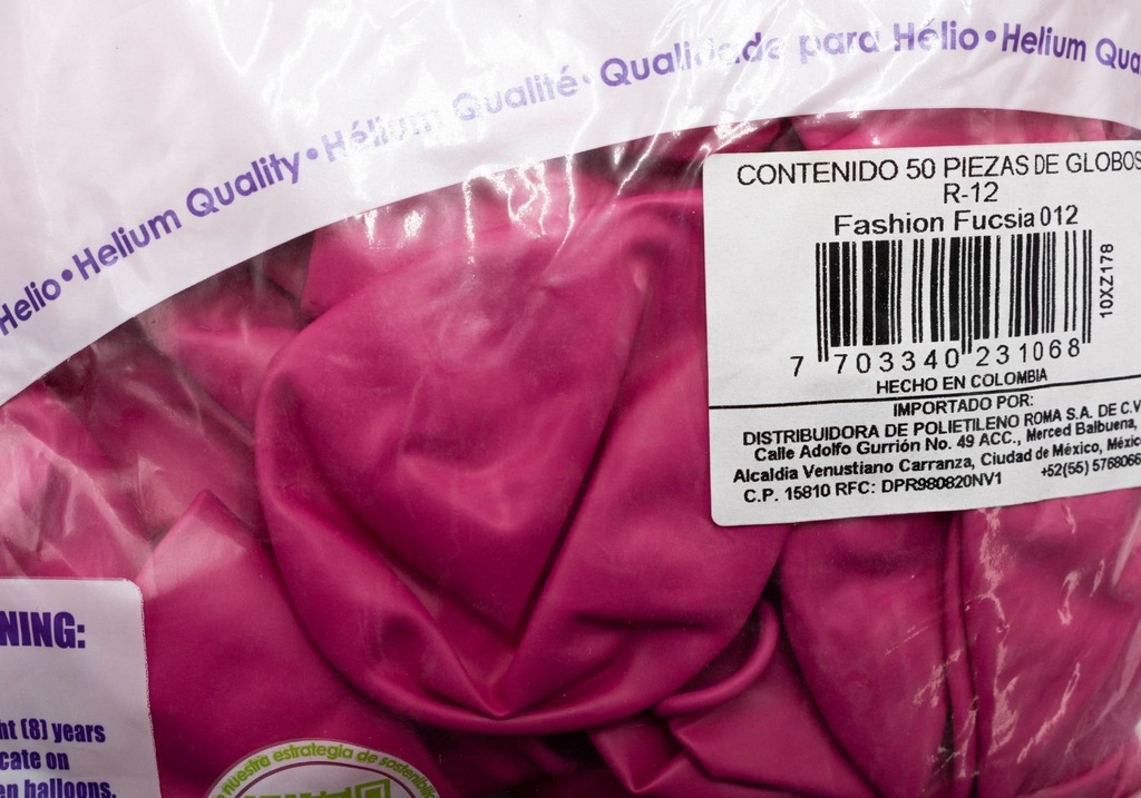 GLOBOS SEMPERTEX 12 FASHION FUCSIA C/50