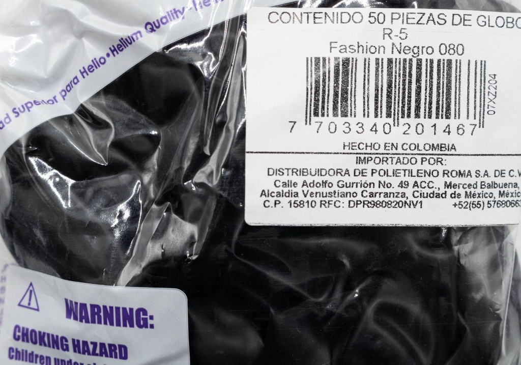 GLOBOS SEMPERTEX 5 FASHION NEGRO C/50