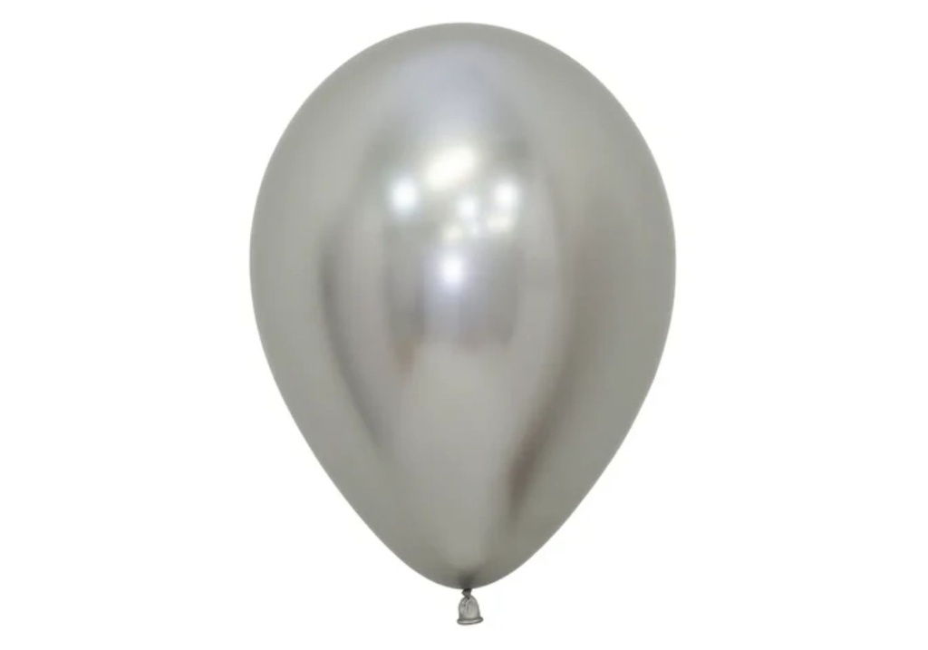 GLOBOS SEMPERTEX 12 REFLEX PLATA C/50