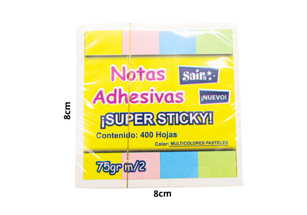 MEMOTIPS SAIRA 3X3 PASTEL C/400