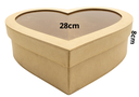 CAJA CORAZON C/MICA 28X8 MADERA