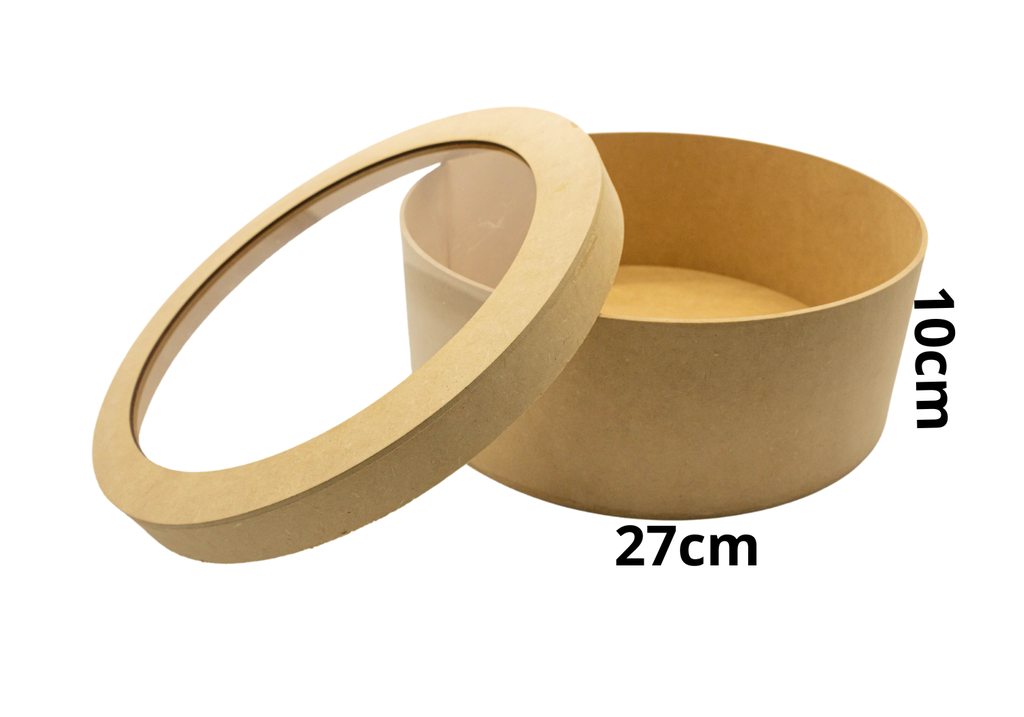 CAJA REDONDA MICA 27X10 MADERA