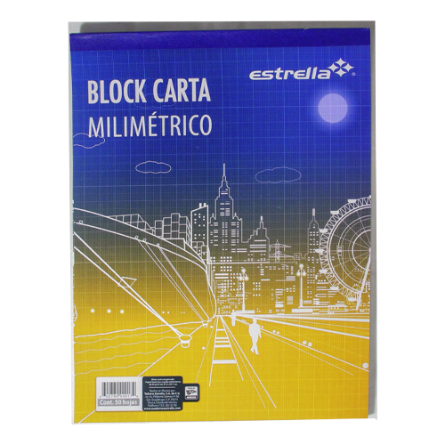 [602760000179] BLOCK CARTA MILIMETRICO 50H ESTRELLA 017