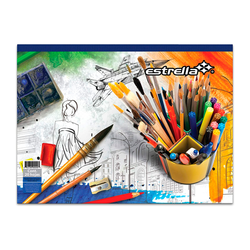 [602760000407] BLOCK DIBUJO TABLA 33.3X24.6 20H ESTRELLA 040