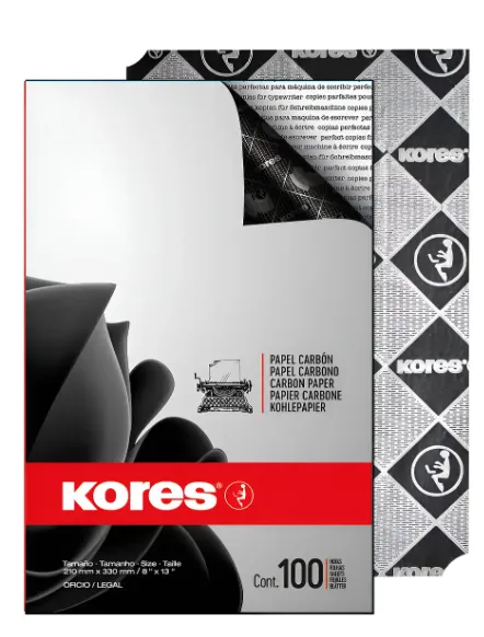 [9023800785152] PAPEL CARBON OFICIO NEGRO KORES C100