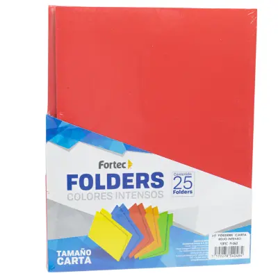 [01051] CARPETA CARTA FLUO ROJO BITONO FORTEC