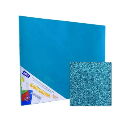[157409] CARTULINA DIAMANTADA 50X60 AZUL PASTEL