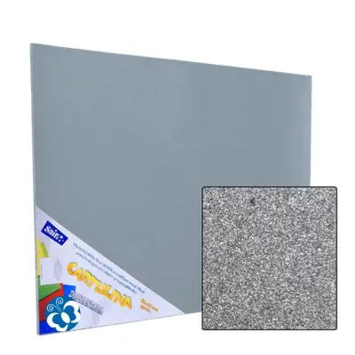 CARTULINA DIAMANTADA 50X60 PLATA