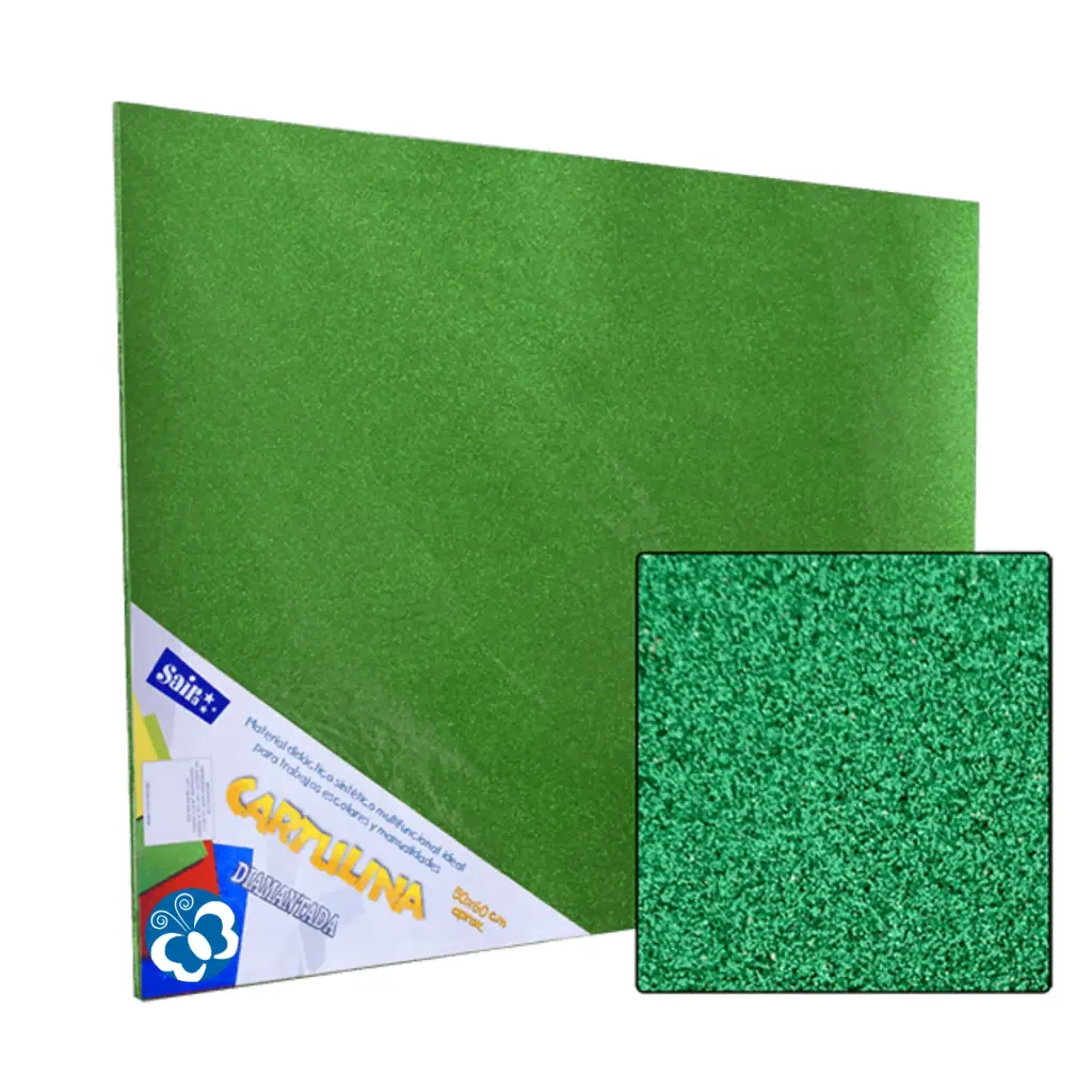 CARTULINA DIAMANTADA 50X60 VERDE