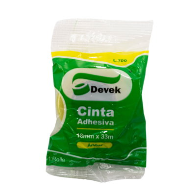 [7502008430689] CINTA TRANSP 18X33 DEVEK