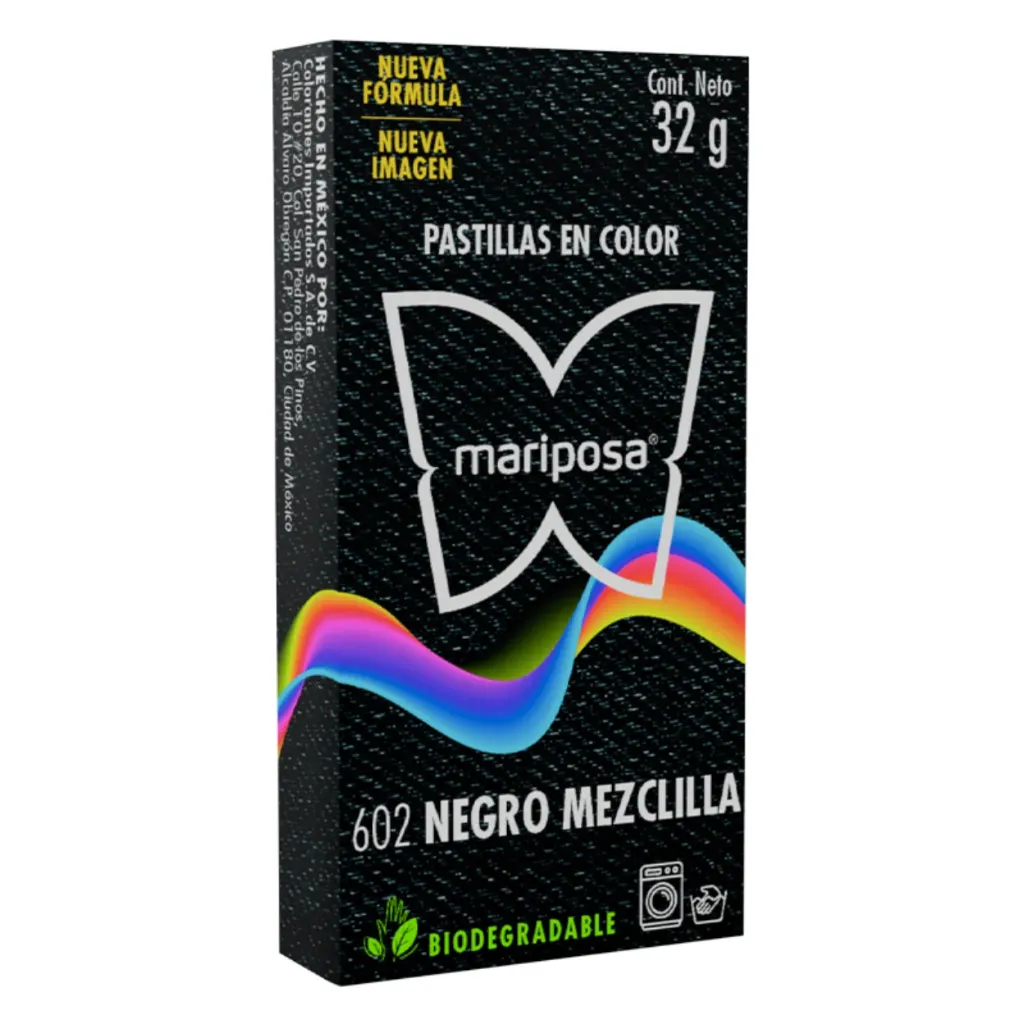 [7501130525102] COLORANTE NEGRO MEZCLILLA MARIPOSA 602