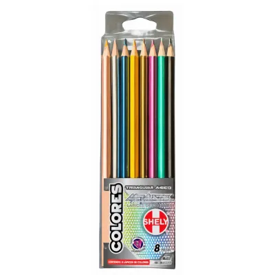 [7502276784606] COLORES TRIANGULARES C8 METALICOS SHELY METALICO-8