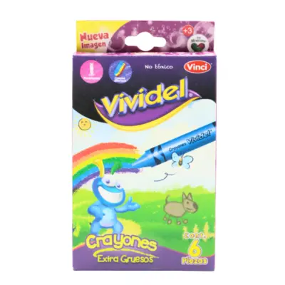 CRAYONES EXTRA GRUESOS C6 VIVIDEL