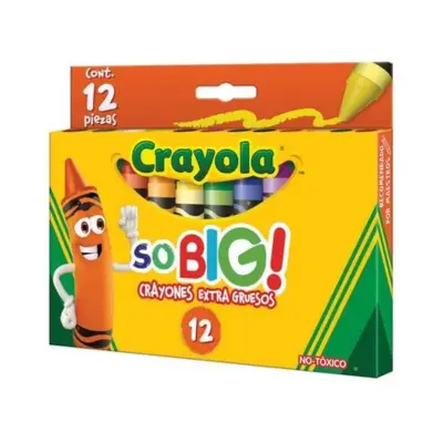 CRAYONES EXTRA GRUESOS C12 CRAYOLA SO BIG