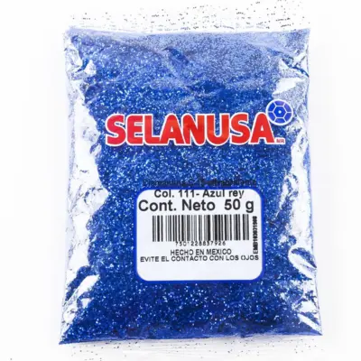 [7501228837926] DIAMANTINA FINA 50GR AZUL REY SELANUSA 111