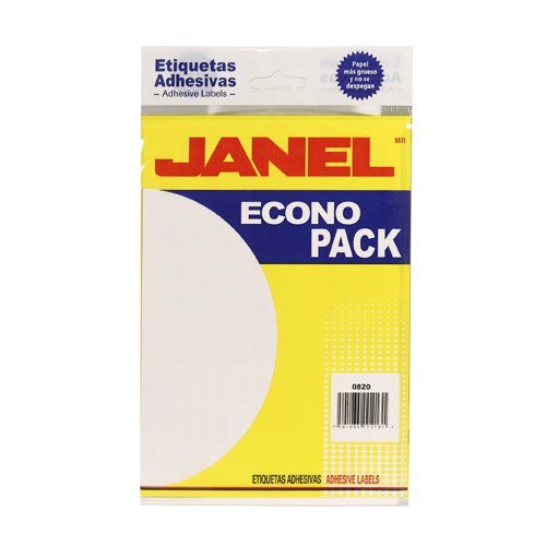ETIQUETA JANEL 08X20 BLANCO ECONOPACK