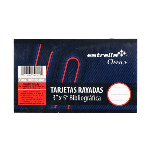 FICHA 3X5 RY C100 ESTRELLA