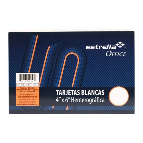 [602760000452] FICHA 4X6 BLANCO C100 ESTRELLA 0045