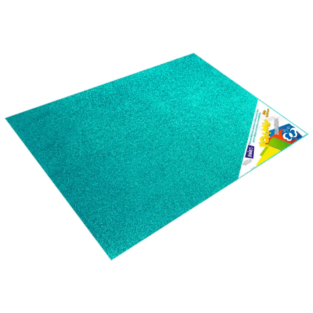 FOMIX CARTULINA DIAMANTADO AZUL PASTEL 16