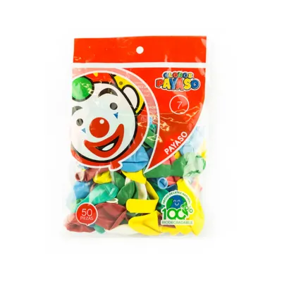 [7501060415306] GLOBOS 7 SURTIDO C50 PAYASO