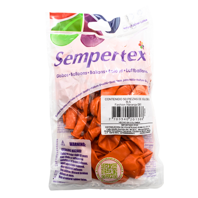 GLOBOS SEMPERTEX 5 FASHION NARANJA C50