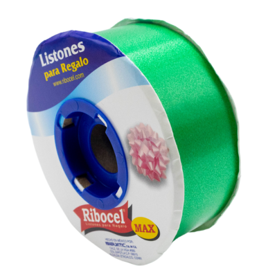 LISTON RIBOCEL LISO 9 VERDE 50M 05