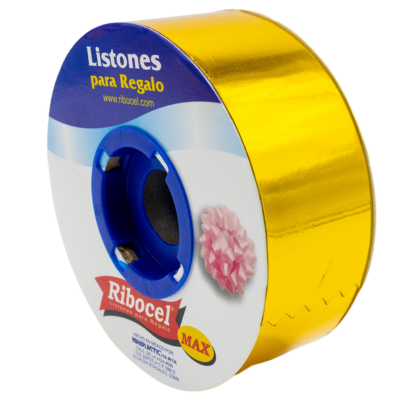 LISTON RIBOCEL 9 METALICO ORO 50M 03