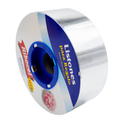 LISTON RIBOCEL 9 METALICO PLATA 50M 02