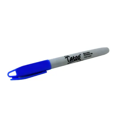 [7501174961133] MARCADOR PERMANENTE FINO AZUL BACO TATOO
