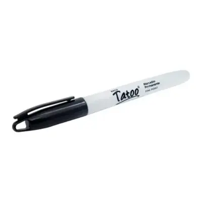 MARCADOR PERMANENTE FINO NEGRO BACO TATOO