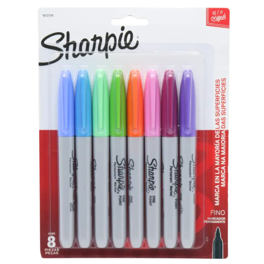 MARCADOR PERMANENTE FINO C8 SHARPIE FASHION