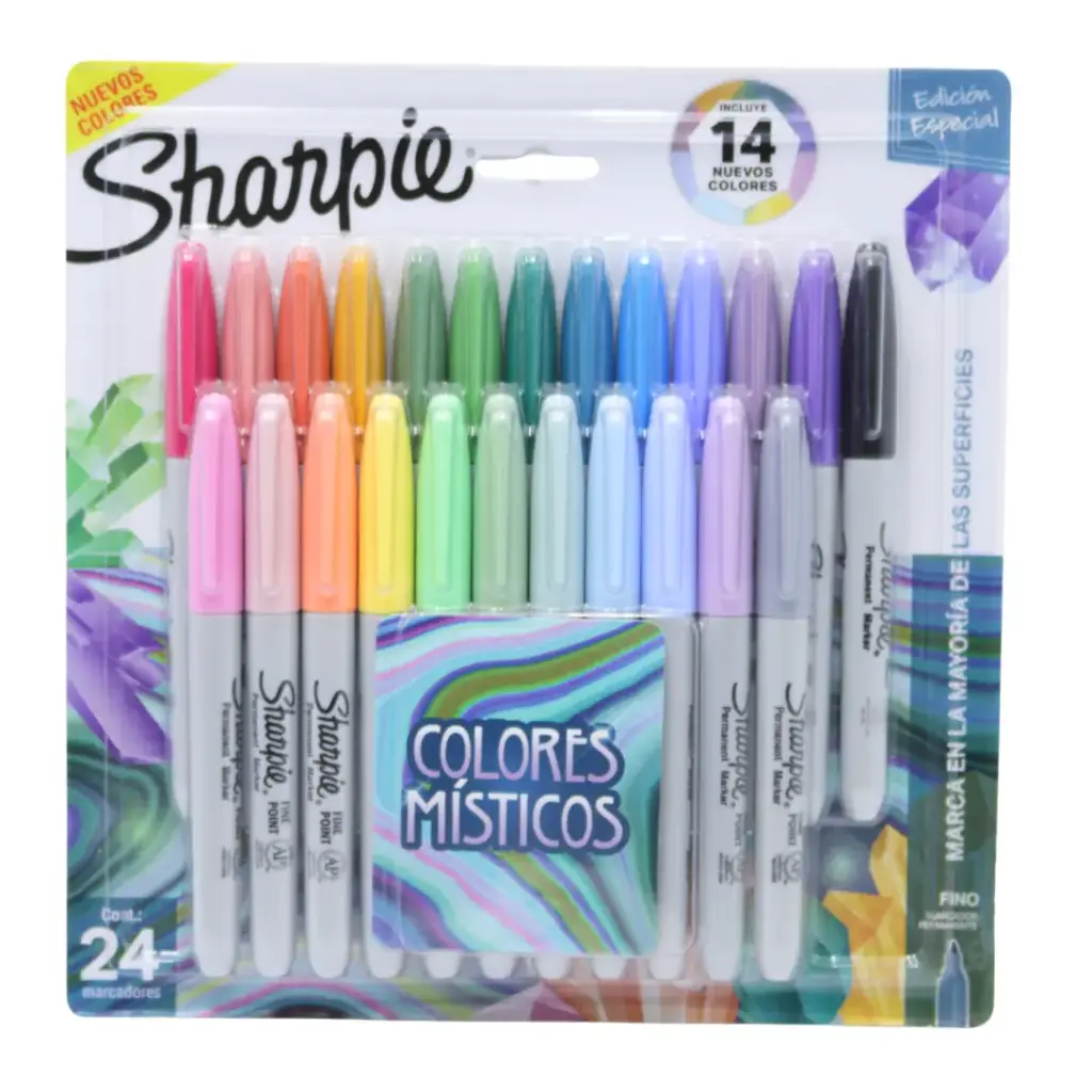 [071641198890] MARCADOR SHARPIE P/FINO COLORES MISTICOS C24