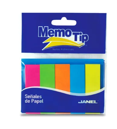 [7501035106369] NOTAS ADHESIVAS SEÑALES NEON 250H MEMOTIP JANEL