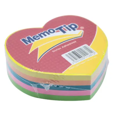 NOTAS ADHESIVAS FIGURA CORAZON 7X7 250H MEMOTIP JANEL