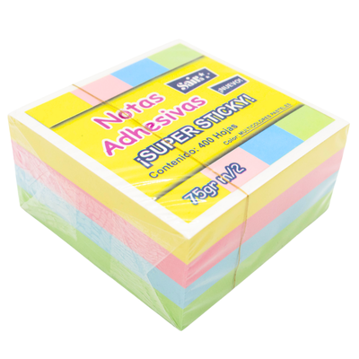 [7506348411407] MEMOTIPS 3X3" PASTEL 400H SAIRA