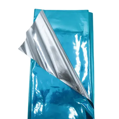 PAPEL REGALO METALICO LISO TURQUESA NAVIPLASTIC