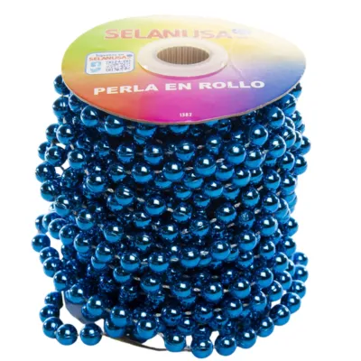 PERLA EN ROLLO MET #8 AZUL REY 9.14M