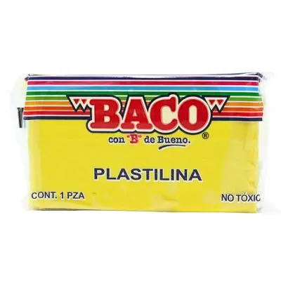 [7501174965209] PLASTILINA 180GR AMARILLO BACO 51