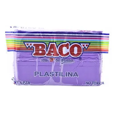 [7501174965322] PLASTILINA 180GR VIOLETA BACO 63