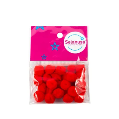 POMPON 13MM ROJO 16 C25