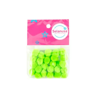 [POMP13VL] POMPON 13MM VERDE MANZANA 788 C25
