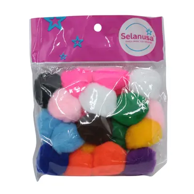 POMPON 38MM MULTICOLOR C20