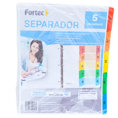 [7502278542532] SEPARADOR 5 DIVISIONES FORTEC