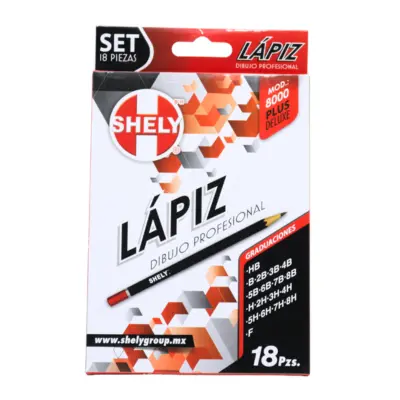 [7502276786129] SET LAPIZ DIBUJO PROF SHELY C18 8000PLUS