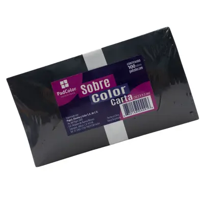 SOBRE CARTA 16.5X9.3 COLOR PADI