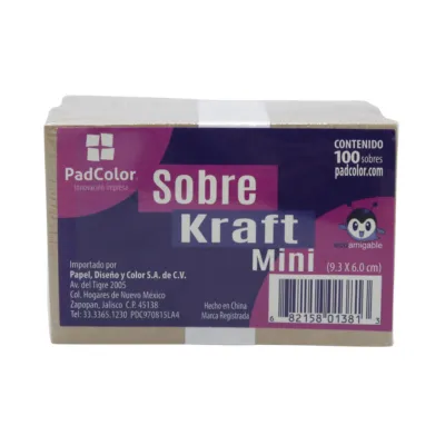 [682158013813] SOBRE MINI KRAFT PADI 1381