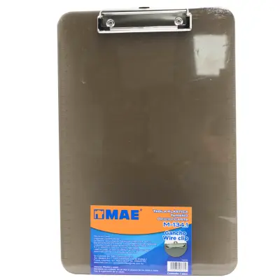 TABLA CLIP PLASTICO CARTA MAE M-134.1 HUMO